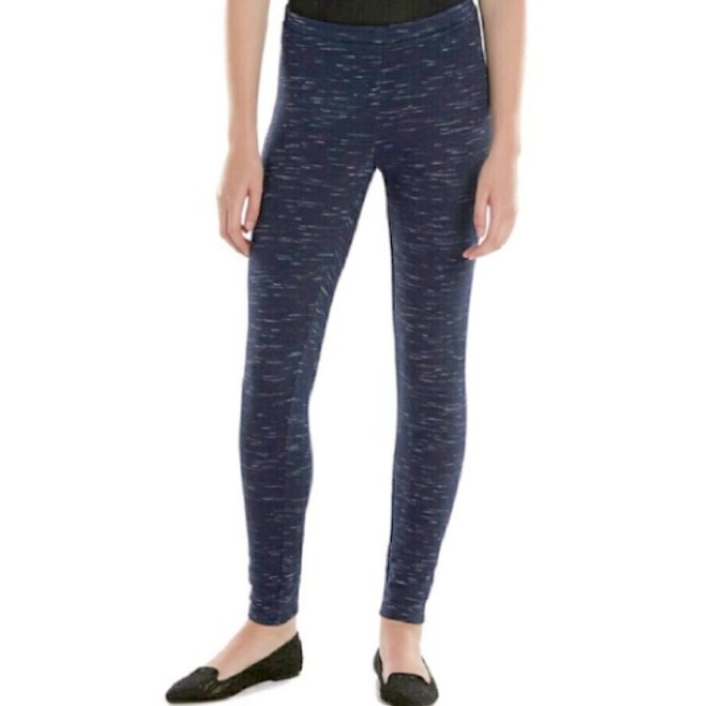 LC Lauren Conrad ~ Navy space dye textured leggings